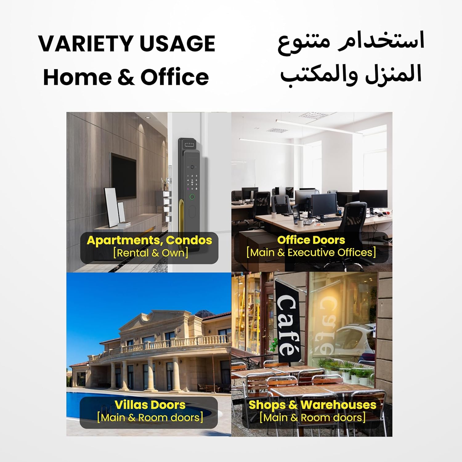 Altix A7 PRO Premium Smart Lock Face Recognition, Video Intercom, Live Video, Fingerprint, Passcode & IC Card Advanced Keyless Entry Door Lock with TT LOCK App Premium Zinc Alloy Build (Matt Black)