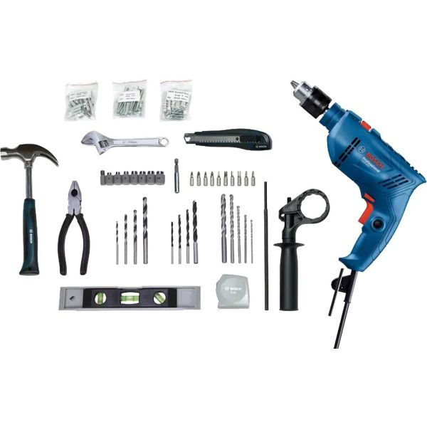Bosch Impact Drill 600W with Hand Tool Set GSB 600 06011A03LB
