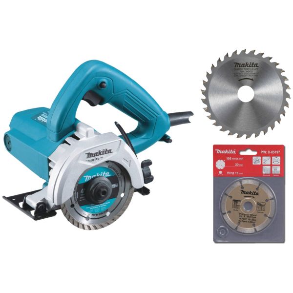 Makita MT Series Cutter 110mm (4")+ 1x Diamond Blade + 1x Wood Blade M0400BC
