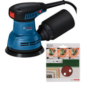 Bosch GEX 125 Random orbital sander + 125mm RO Set Velcro.60/120/240(6pc)