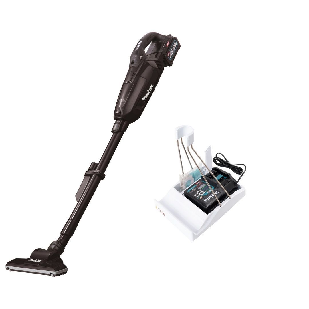 Makita 40V Max Li-ion C/Less vacuum Cleaner with Battery, Charger and Stand