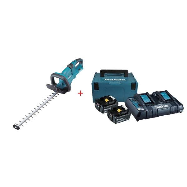 Makita 18V+18V Li-ion C/Less Hedge Trimmer with Battery and Charger