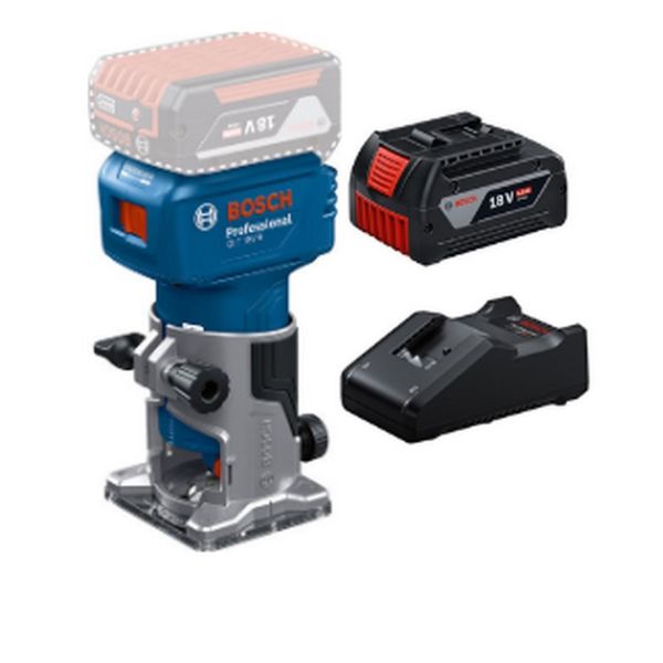 Bosch GLF 18V-8 Cordless Trim Router(Solo)600W + Battery +Charger