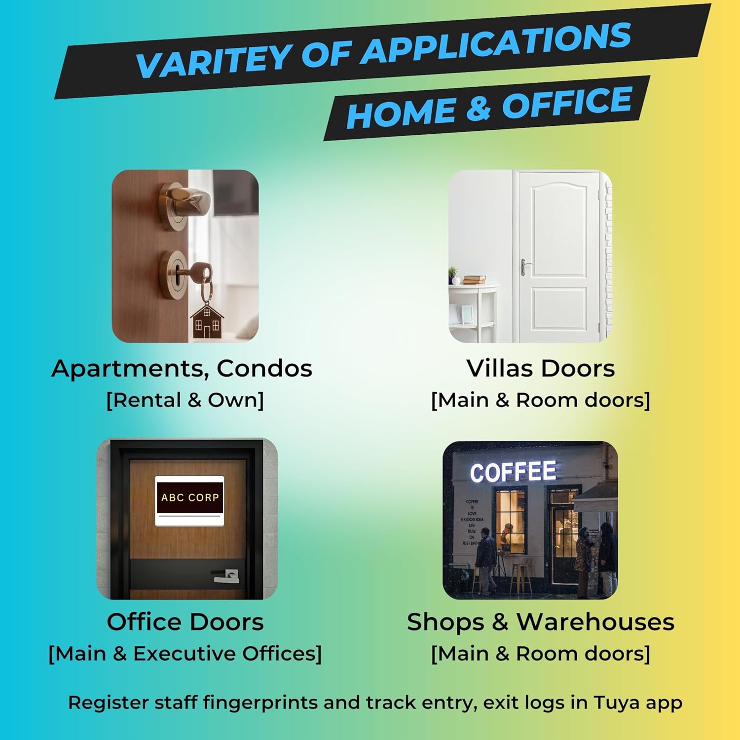 Altix CL1X TUYA Smart Door Lock Keyless | Fingerprint & Passcode | Bluetooth | Keycard & Key | DIY Install | Suitable for Home, Office | Highly Secure | Adjustable Length 60-90mm | Pearl Chrome NEW