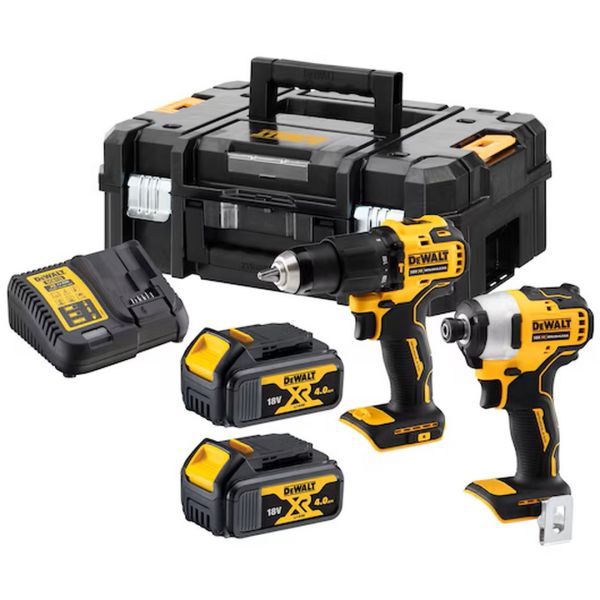 Dewalt 18V Bl Compact Twinpkdcf809 Dcd709 2X4A (Hammer & Drill Driver + Charger + 2X4Ah Battery