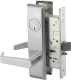 Yale 8808FL RH AUCN 626 L/CYL 8800 Mortise Lockset, Grade 1, Escutcheon Plate, Classroom, RH Field Reversible, Cylinder Not Included, 626 Satin Chrome Finish