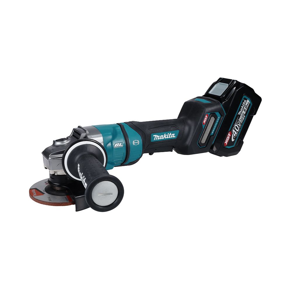 Makita 40V Max Li-ion C/L Angle Grinder BL 115mm (4-1/2") with 1x Battery & Charger