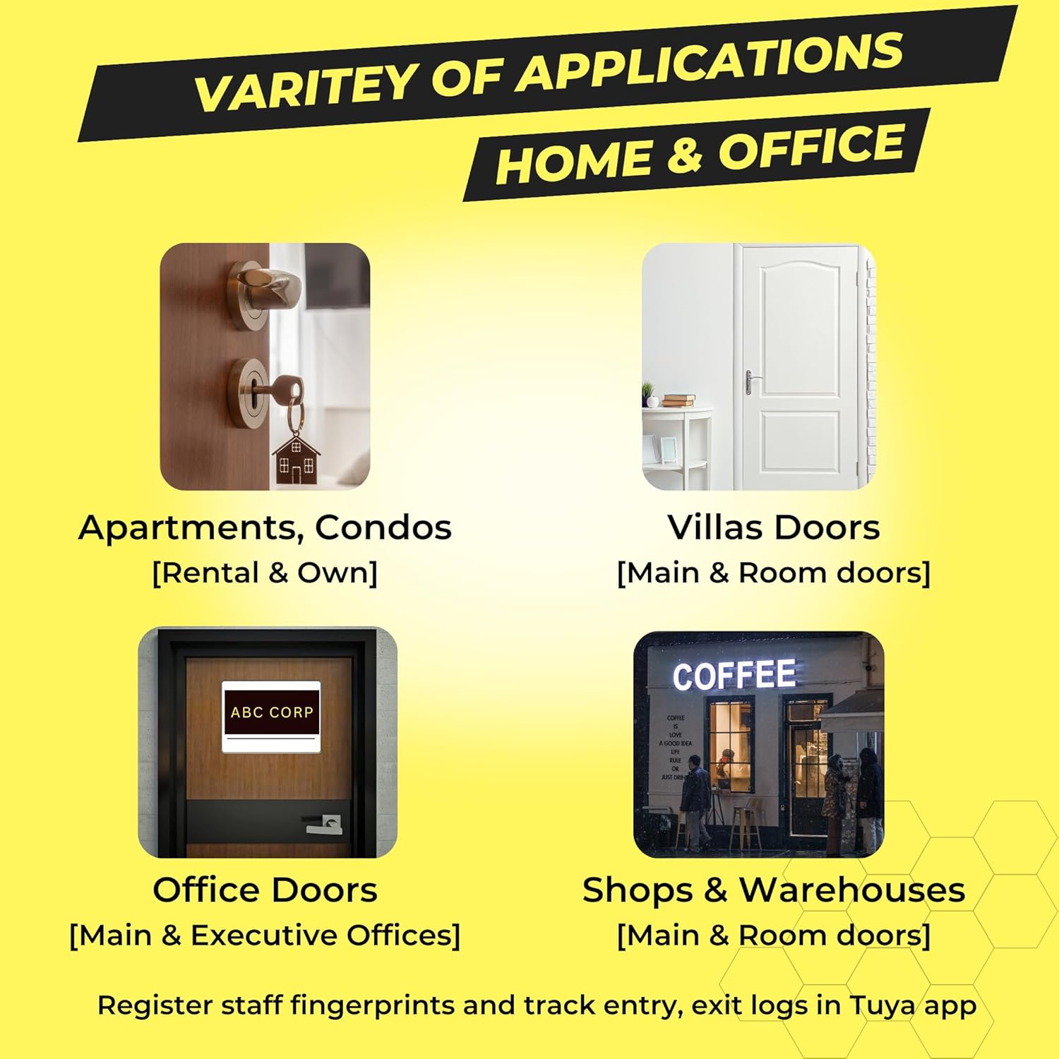 Altix CL1X TUYA Smart Door Lock Keyless | Fingerprint & Passcode | Bluetooth | Keycard & Key | DIY Install | Suitable for Home, Office | Highly Secure | Adjustable Length 60-90mm | Pearl Chrome NEW