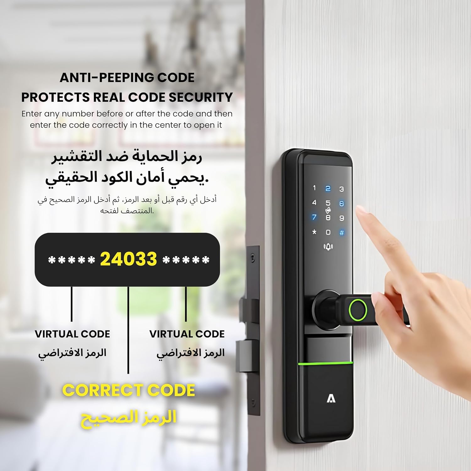 Altix R5 Wi-Fi Smart Door Lock with Tuya App – 5-in-1 Keyless Entry Fingerprint, Passcode, RFID, App & Mechanical Key Access Modern Slim Design for Home, Office & Apartments (SILVER, NEW-TUYA-APP)