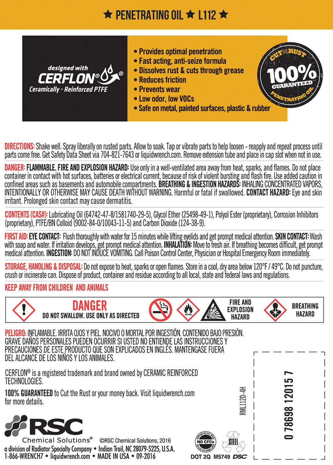 Liquid Wrench Penetrating Oil Spray (11oz, 11 ounces, Prevent Corrosion)