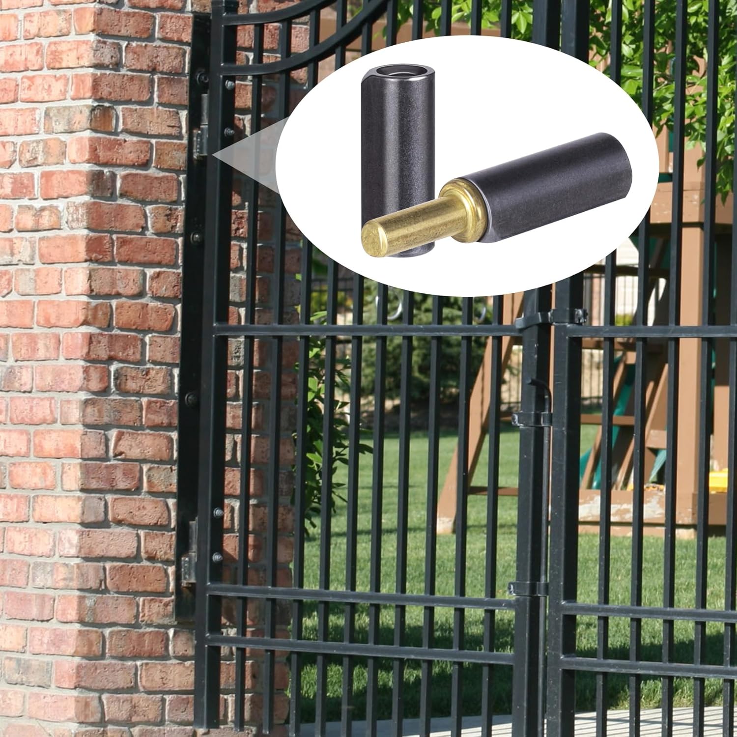 مفصلات برميلية ملحومة، مفصلات بوابة من الفولاذ الكربوني المتين، طول 2-1/2 بوصة وقطر 3/8 بوصة، مفصلة رصاصية دائرية قابلة للفصل لمنحدر المقطورة، باب متأرجح، بوابة قيادة، دبوس قطر خارجي 0.23 بوصة 