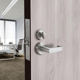 Commercial Heavy Duty Mortise Lockset Door Lever Lock Non-Handed Grade 1 Door Handle - Rose Only Keyed Lever Lockset, ADA, US32D Satin Chrome Finish for Classroom Door