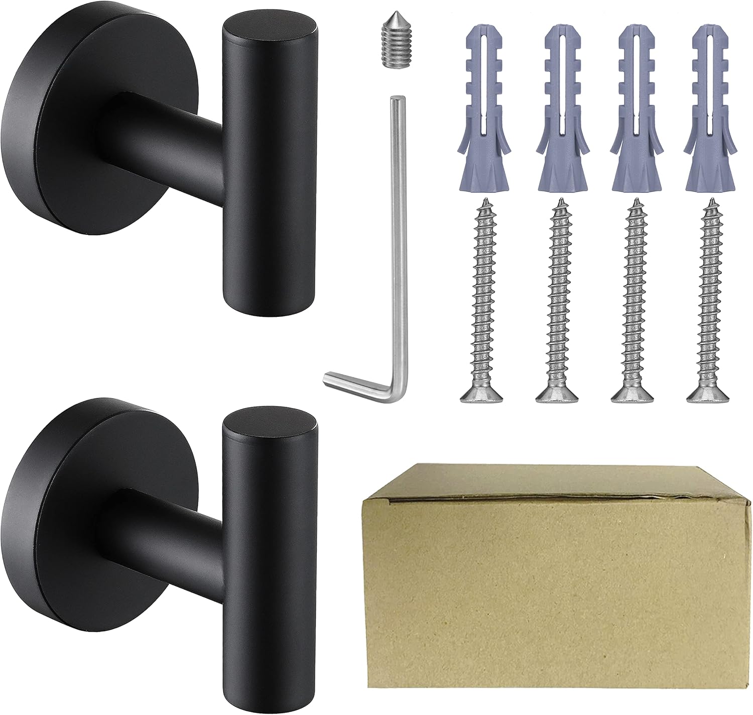 Towel Coat Hooks SUS304 Stainless Steel Bathroom Bathroom Hardware Clothes Garage Hotel Cabinet Closet Sponges Robe Hook Wall Mounted Kitchen Heavy Duty Bath Door Hanger