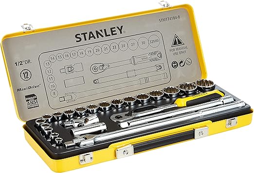 STANLEY 74-184-8 24PCS 1/2'' 12PTS SOCKET SET