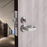 Commercial Heavy Duty Mortise Lockset Door Lever Lock Non-Handed Grade 1 Door Handle - Rose Only Keyed Lever Lockset, ADA, US32D Satin Chrome Finish for Classroom Door