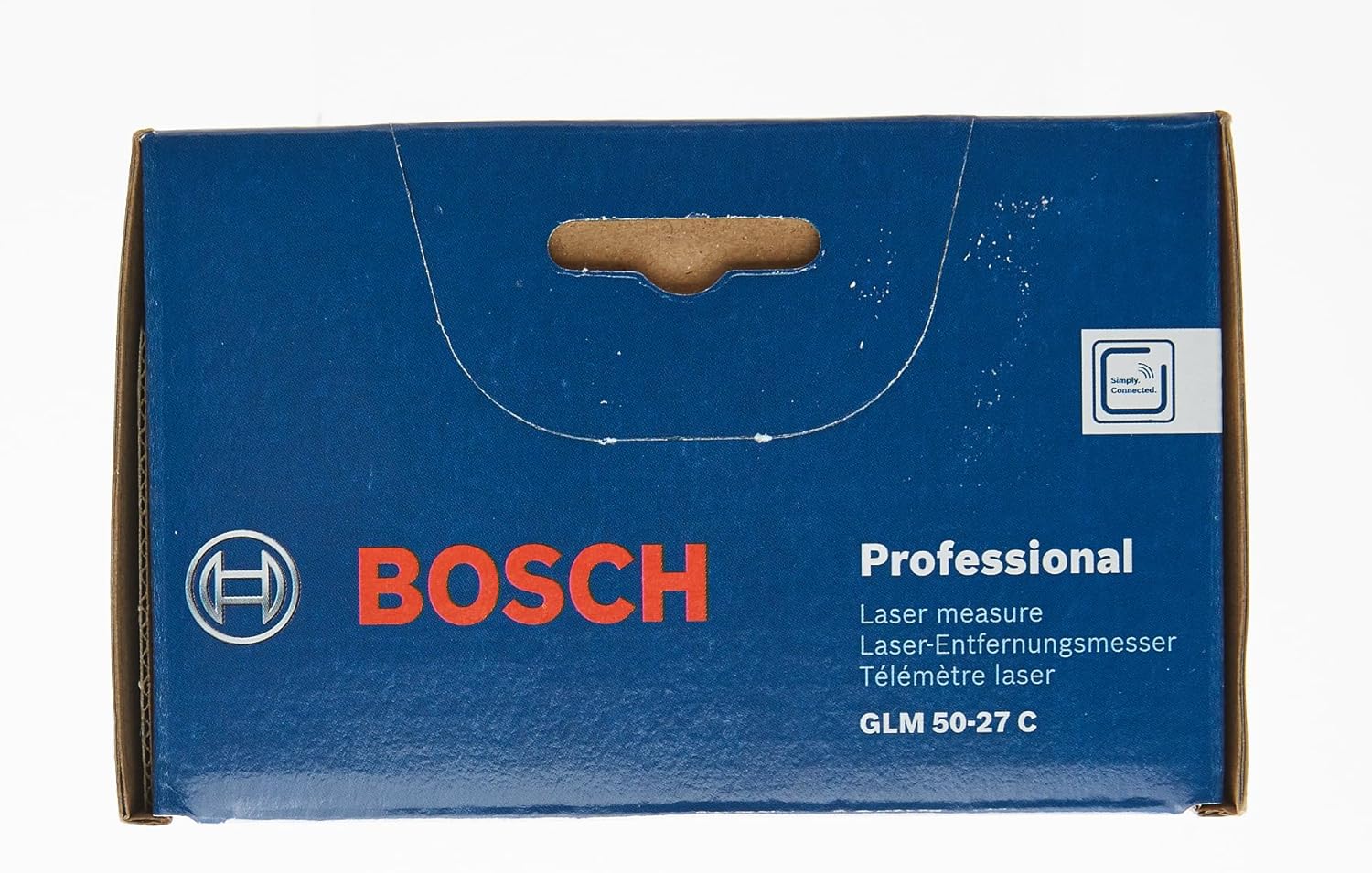 Bosch Professional Laser Measure Glm 50-27 C (Range: Up To 50M, Robust, Ip65, Data Transfer Via Bluetooth, 2X Aa Batteries, Hand Strap, Pouch)
