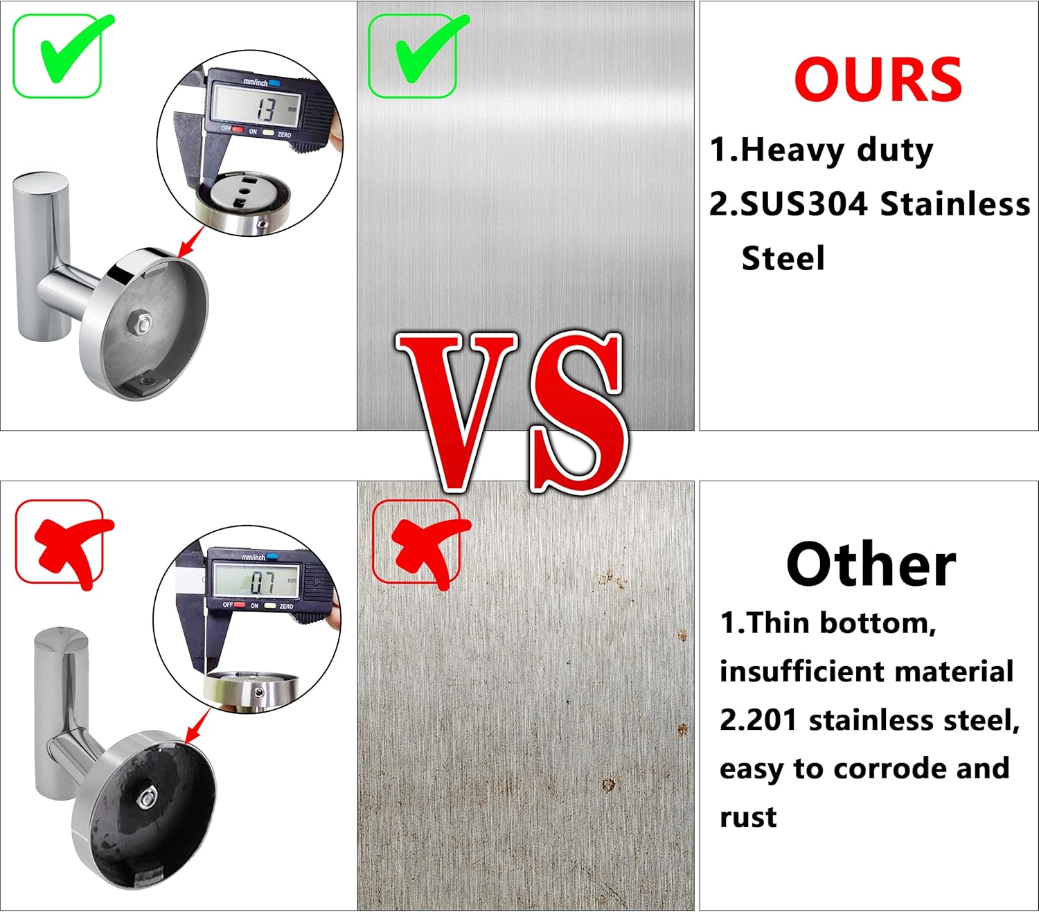 Towel Coat Hooks SUS304 Stainless Steel Bathroom Bathroom Hardware Clothes Garage Hotel Cabinet Closet Sponges Robe Hook Wall Mounted Kitchen Heavy Duty Bath Door Hanger