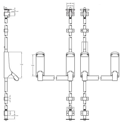 مجموعة ExiSAFE Panic من Union CE852DD للأبواب المزدوجة غير القابلة للاسترداد 