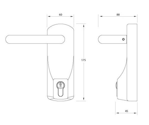 Union CE855OADL - جهاز الوصول الخارجي ExiSAFE - رافعة 