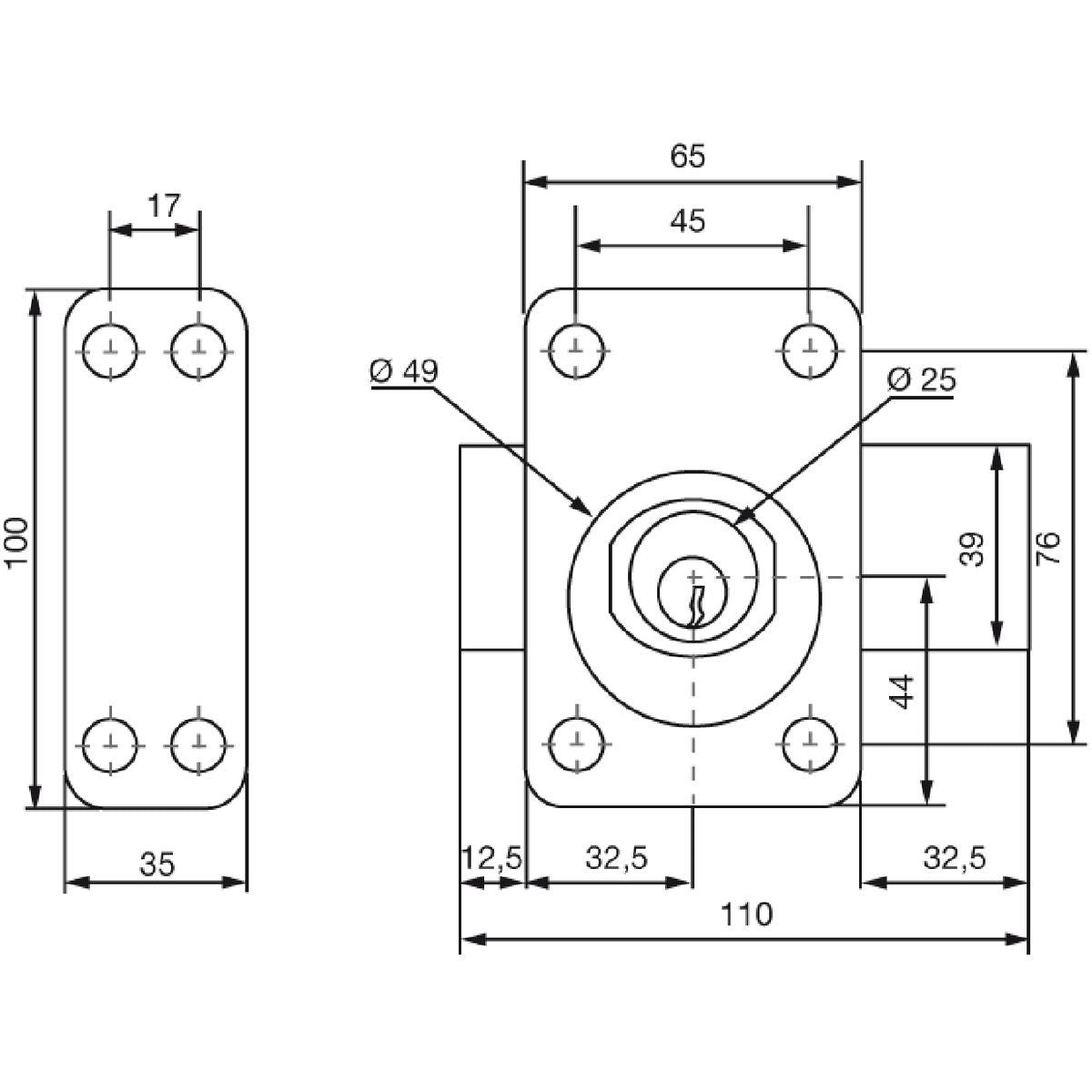 Vachette V136 double input lock