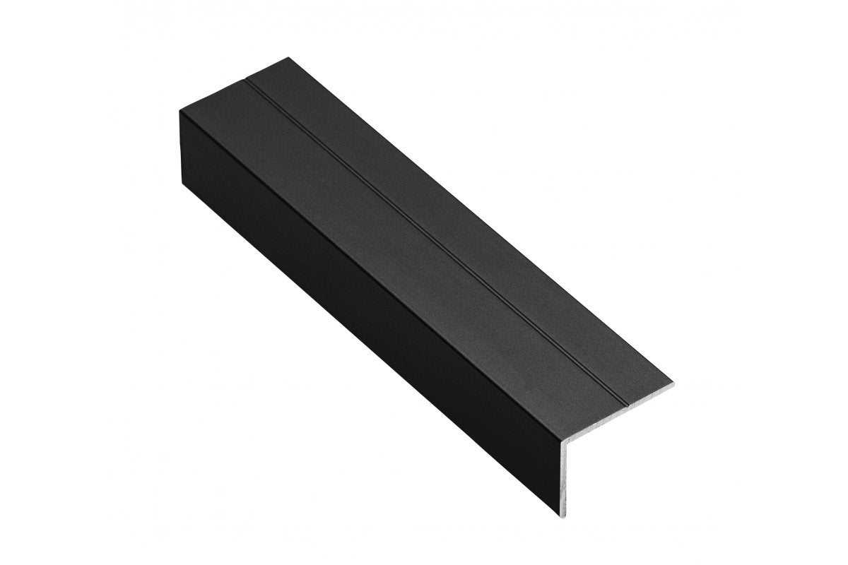 Aluminum profile angle bracket 18 mm, L=3  m, black colour