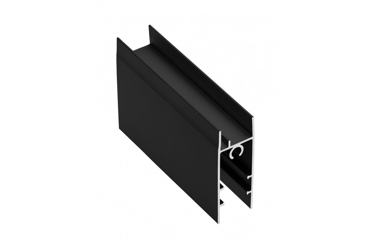 Aluminum profile bottom strip 18/4mm, L=3 m, black colour
