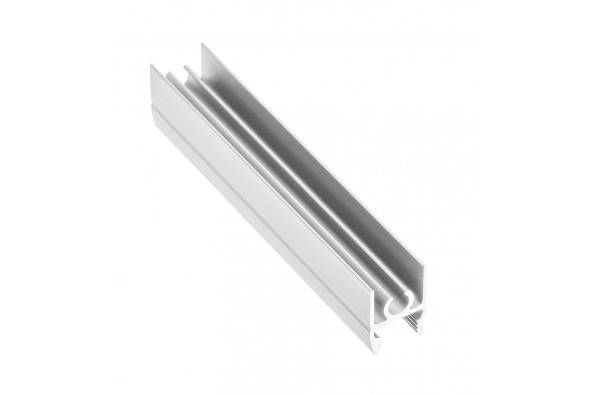 Aluminium profile top strip 10 mm, L=3 m, white colour
