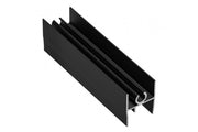 Aluminum profile top strip 18/4mm, L=3 m, black colour