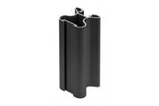Aluminium profile handle symmetrical FALDA 10mm/4mm, L=2,7m, matt black