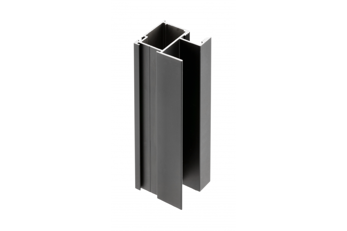 Aluminium profile handle FLAT LINE 10 mm/4 mm, L=2,7m, black - anodized