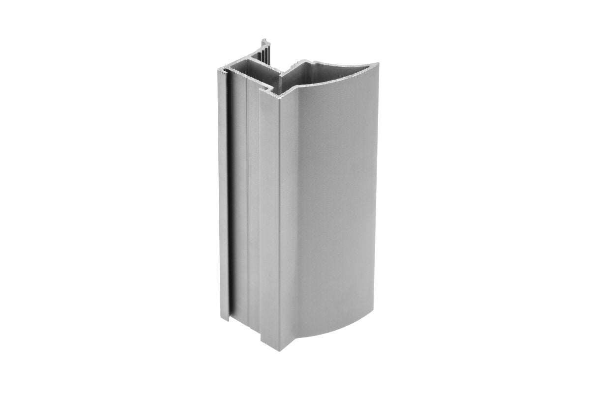 NOVO handle, aluminium profile, 10mm/4mm, L=2.7m, silver anodising colour