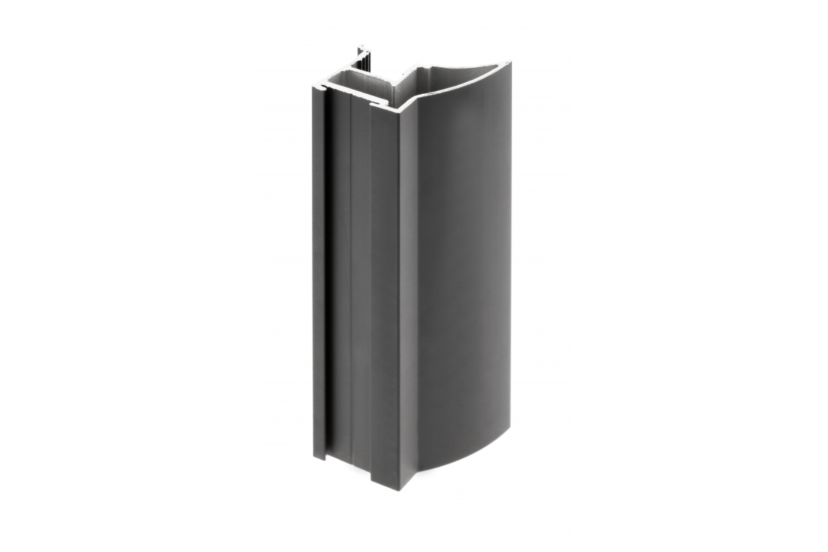 Aluminium profile handle NOVO 10 mm/4 mm, L=2,7 m, black - anodized