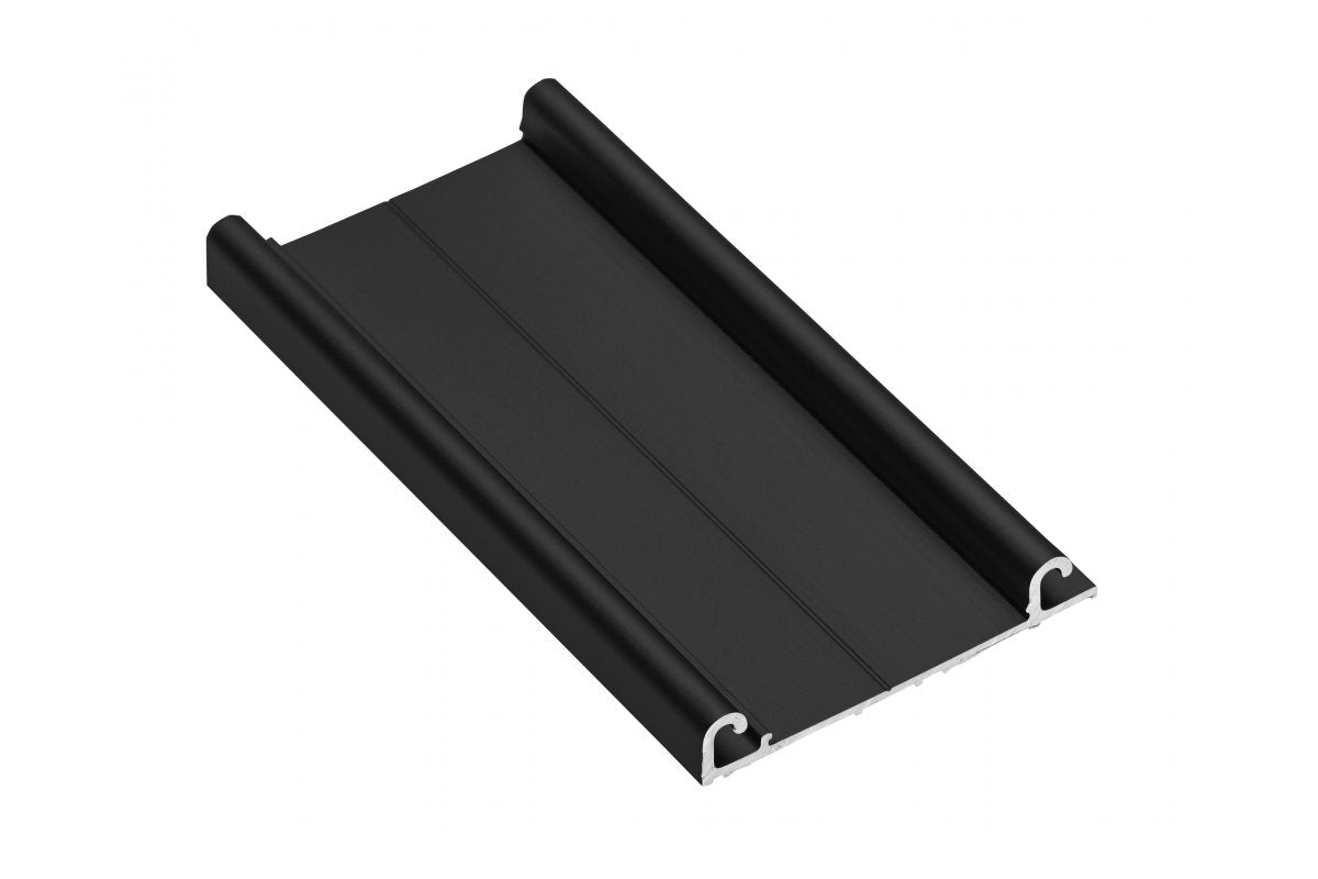 Aluminum profile bottom track EVO, L=6 m, black colour
