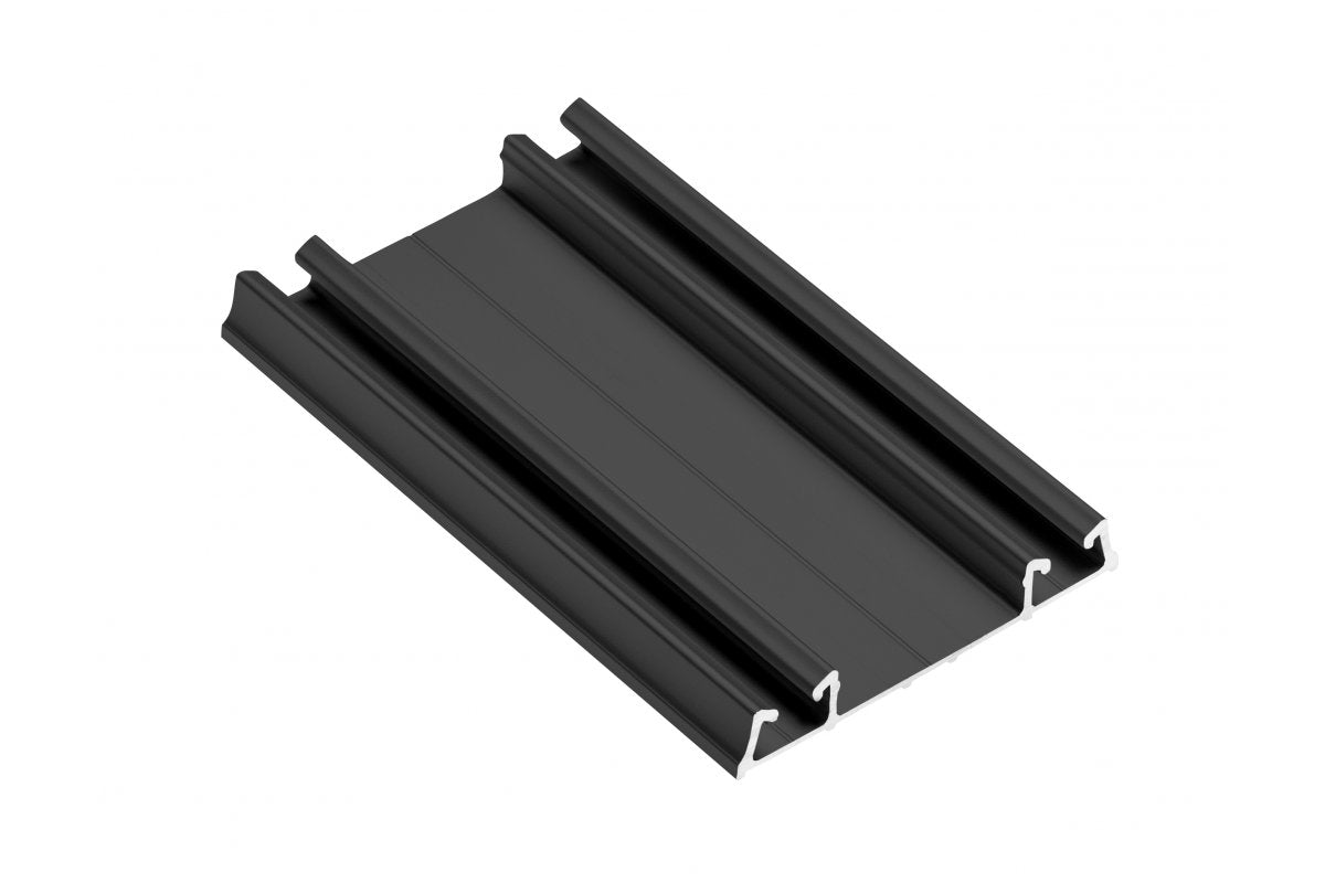 Aluminum profile bottom track  PRO, L=1,7 m, black colour