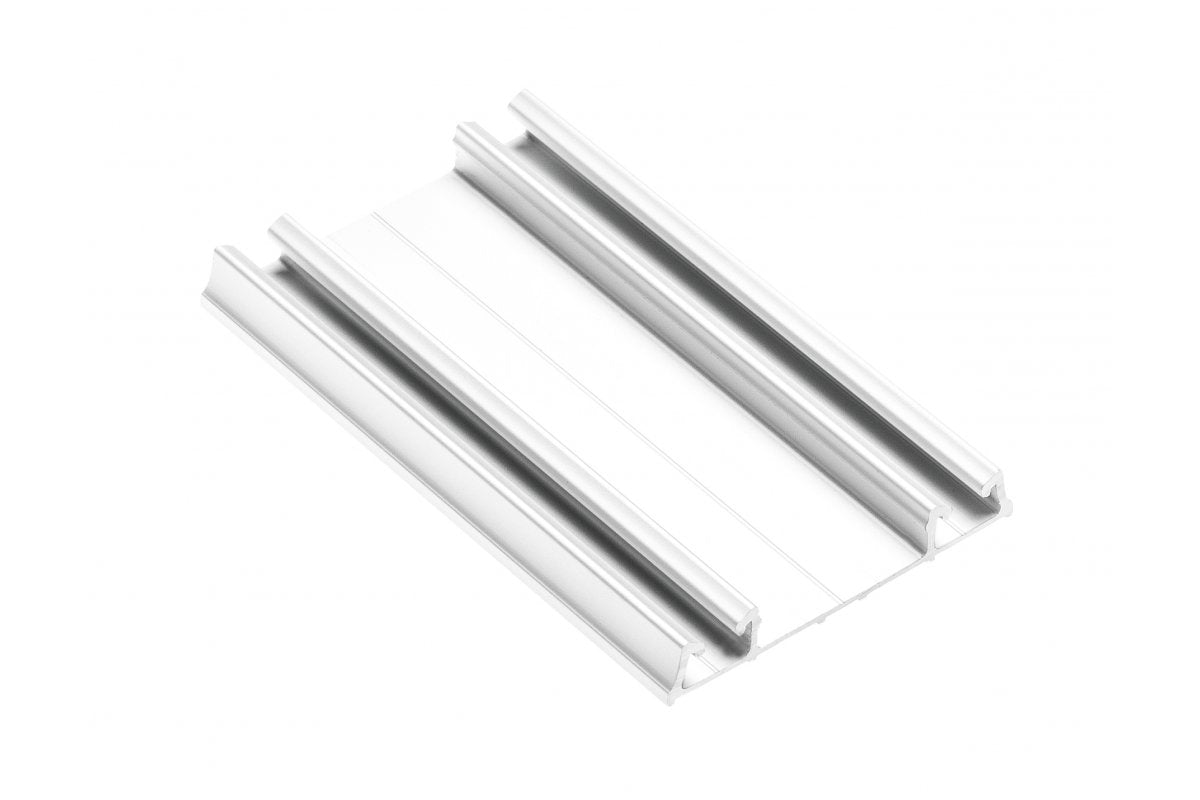 PRO aluminium profile bottom track, L=6 m, white powdering colour