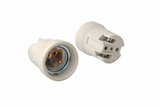 E40 ceramic lamp holder, white