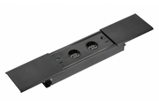 Cable alargador de sobremesa empotrable PRESTINO, 2 tomas Schuko, USB A+C, RJ45, HDMI, cable de 1.5m, negro