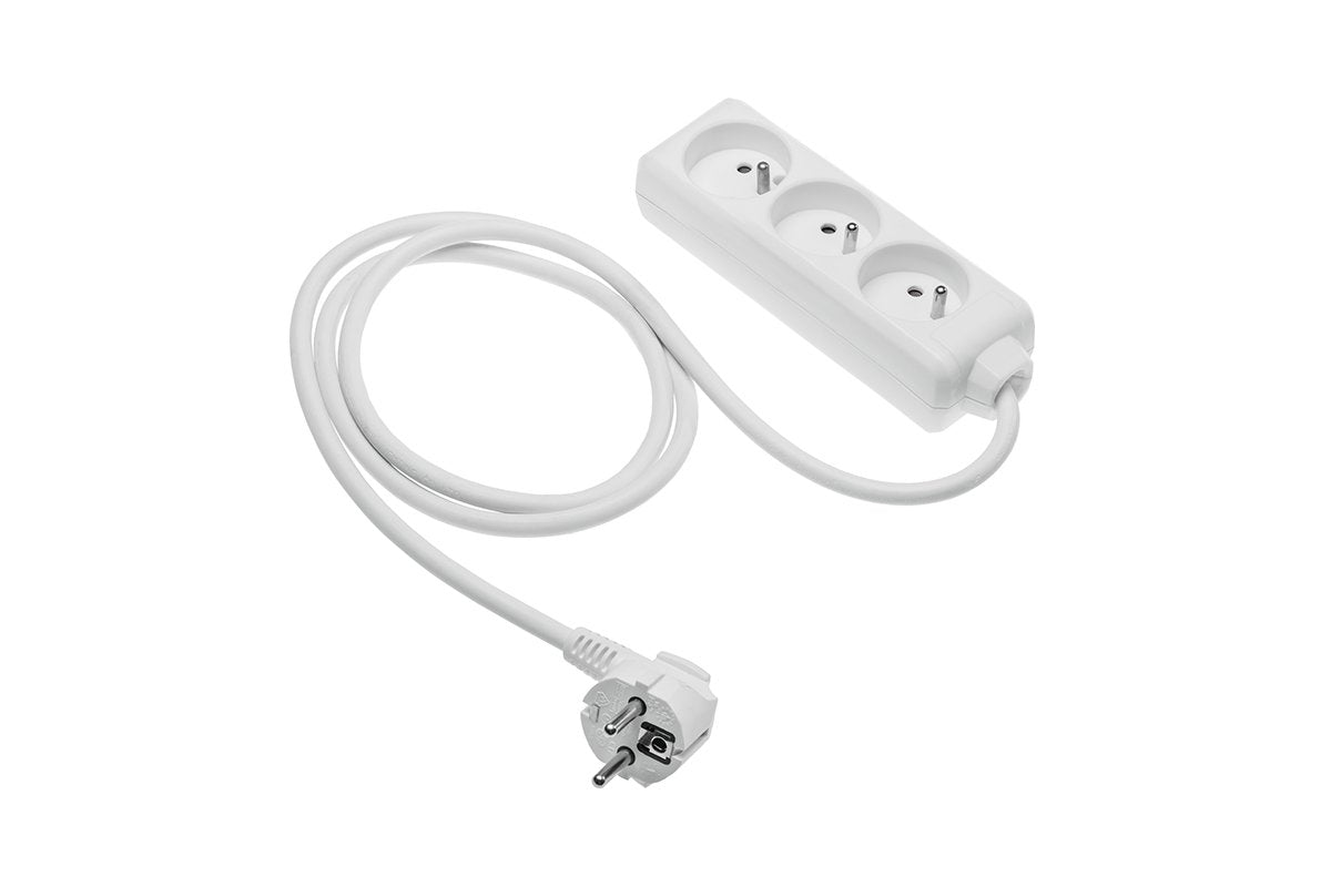 Extension cord french 3 socket, 5m 3x1,00mm2