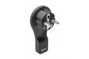 Enchufe angular plano, negro, 16A, 250V