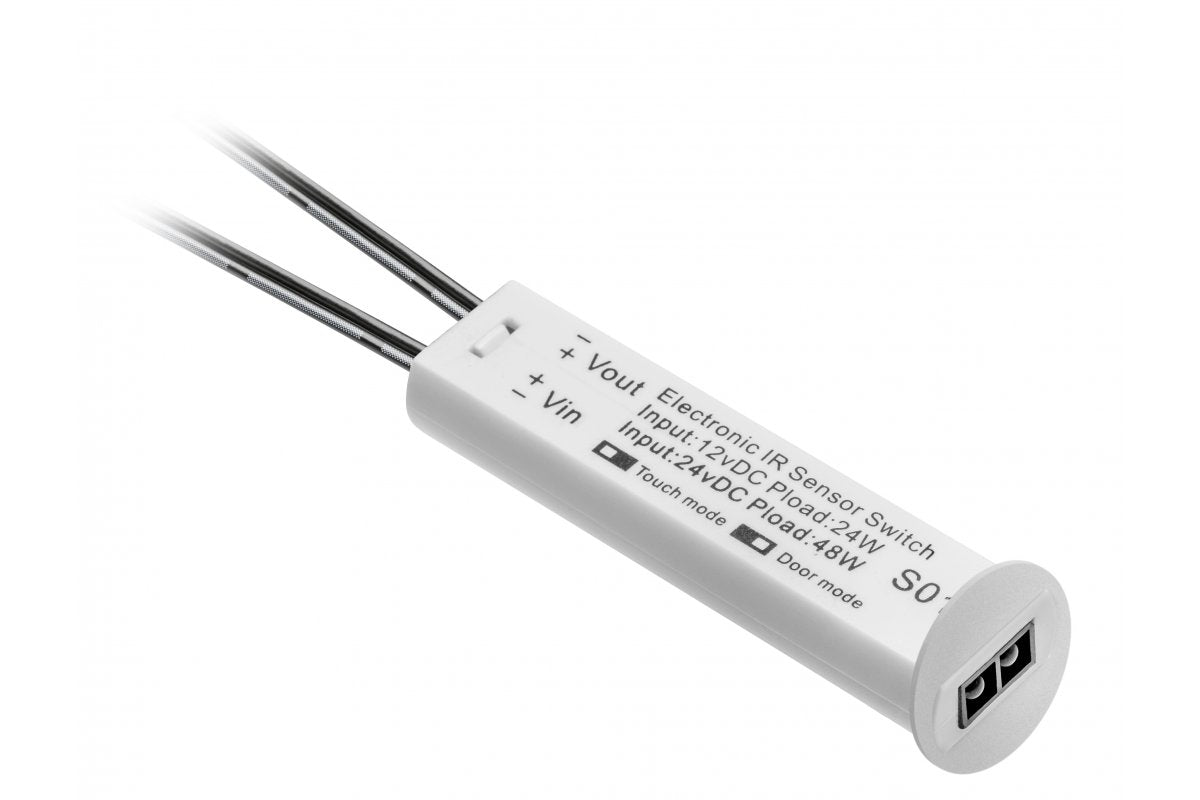 Universal non-contact switch (two-speed or proximity), white, 12V DC with dimmers
