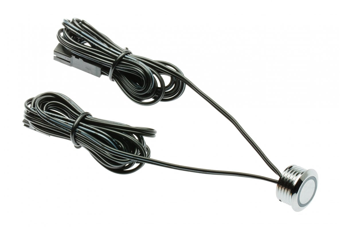Interruptor táctil regulable 12V DC, máx.20W, cable de 1500mm, cromado