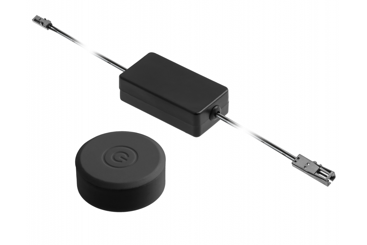 On-off wireless touch switch black (additional remote control encoding)