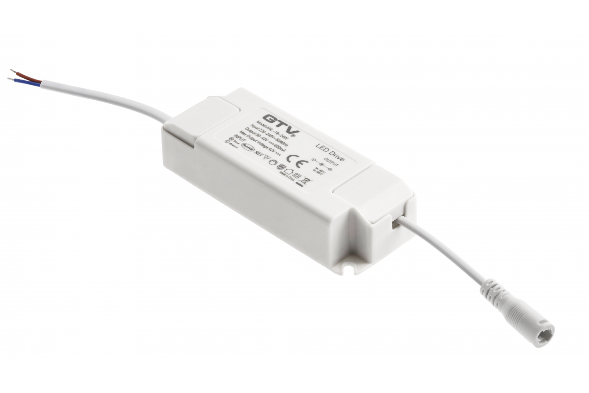 LED transformer for panels LD-KNG24063-NB/CB, 220-240VAC, 50/60Hz, 600mA, 30-42V, max. 24W