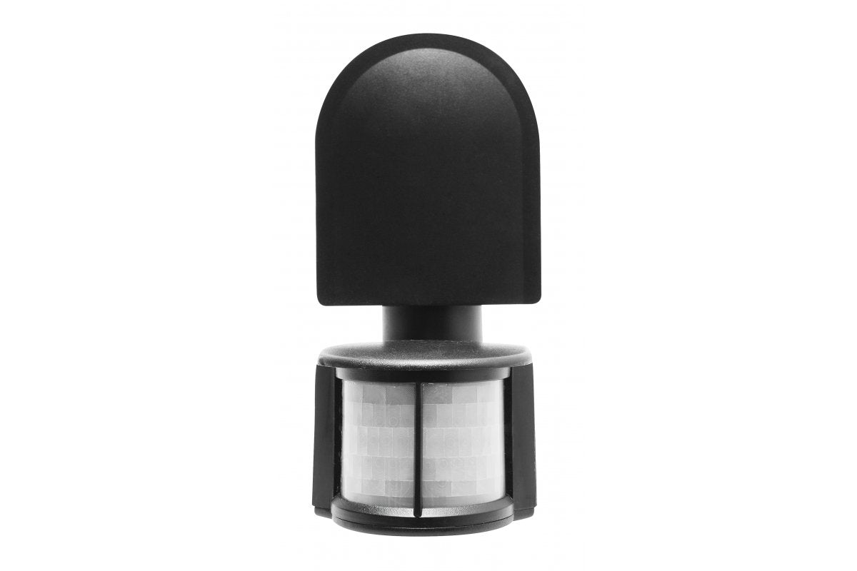 Motion detector CR-2, max 1200W, AC220-240V, 50/60Hz, angle180°, range 8m ± 1,8-2,5m, IP44, not for LED, surface mounted, black housing