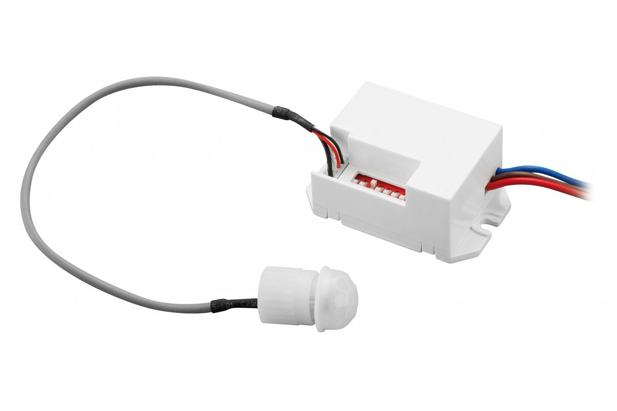 Motion detector CR-7, max 800W, AC220-240V, 50/60Hz, angle 360°, range 6m ± 1,8- 2,5m, IP20, working with LED, surface mounted, white housing