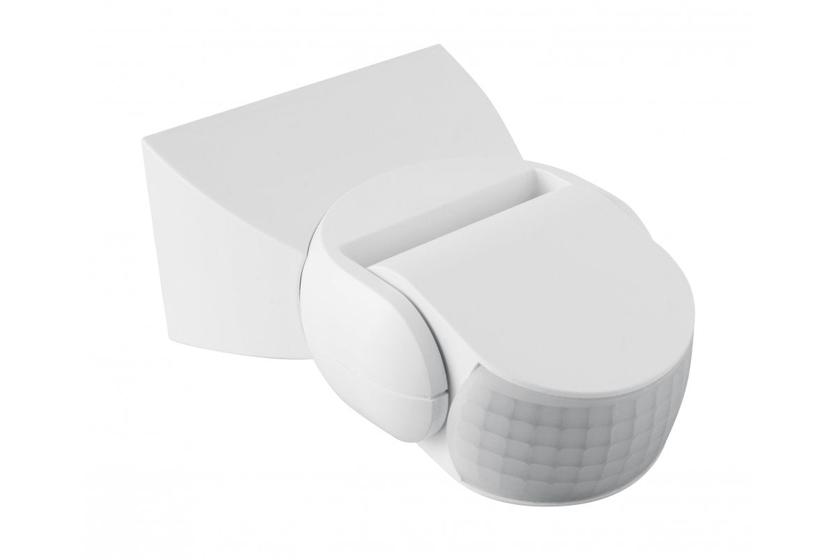 Motion detector CR-9, max 1200W, AC220-240V, 50/60Hz, angle 180°, range 2-8m ± 1,8- 2,5m, IP65, working with LED, surface mounted, white housing