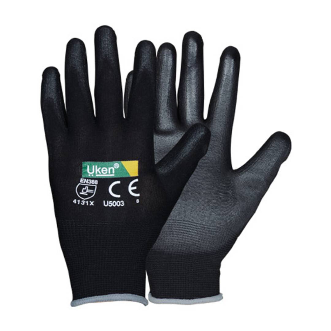 UKEN U5003-8 Gloves Black Grip (S)