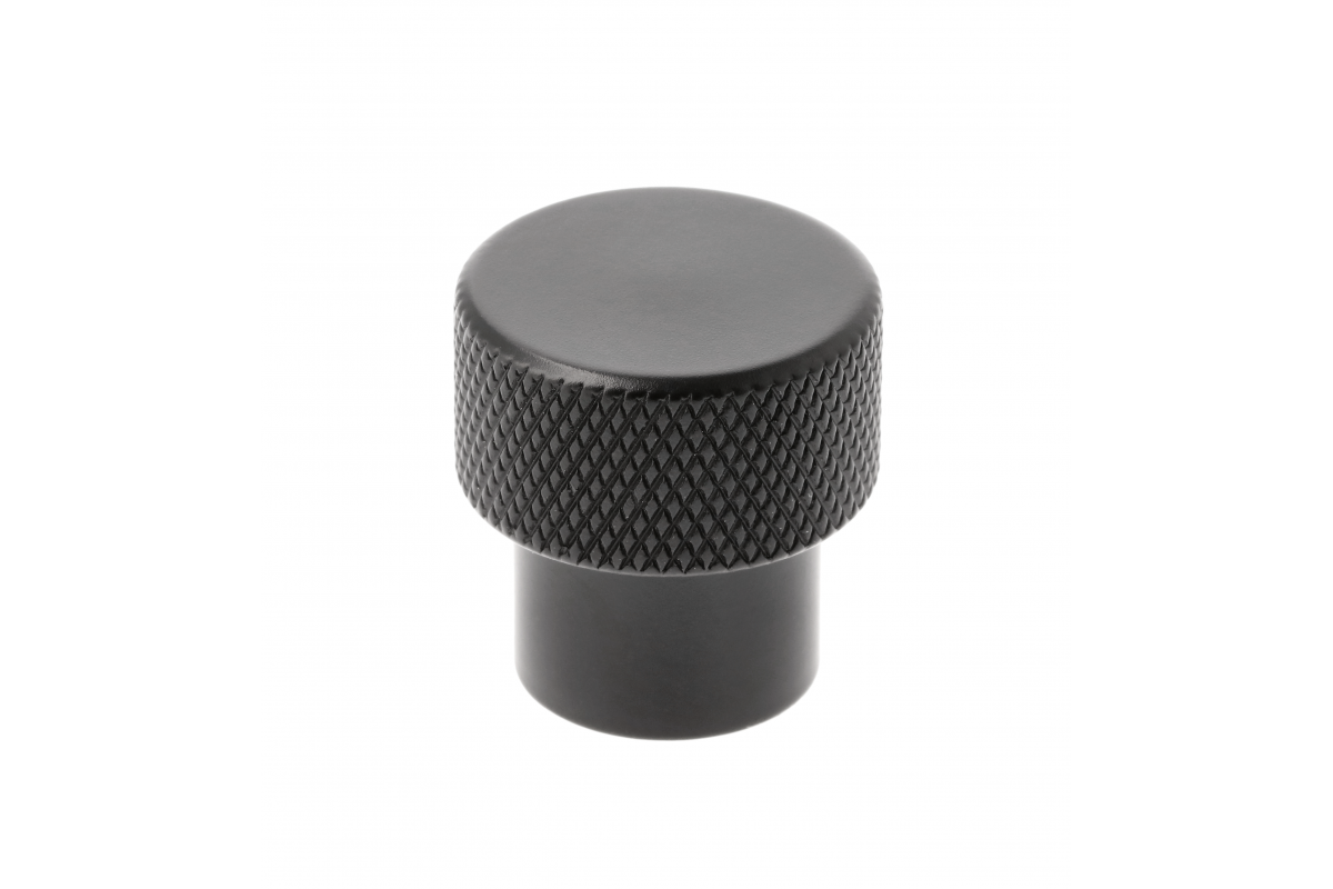Aluminium knob STRUCTURE black matt