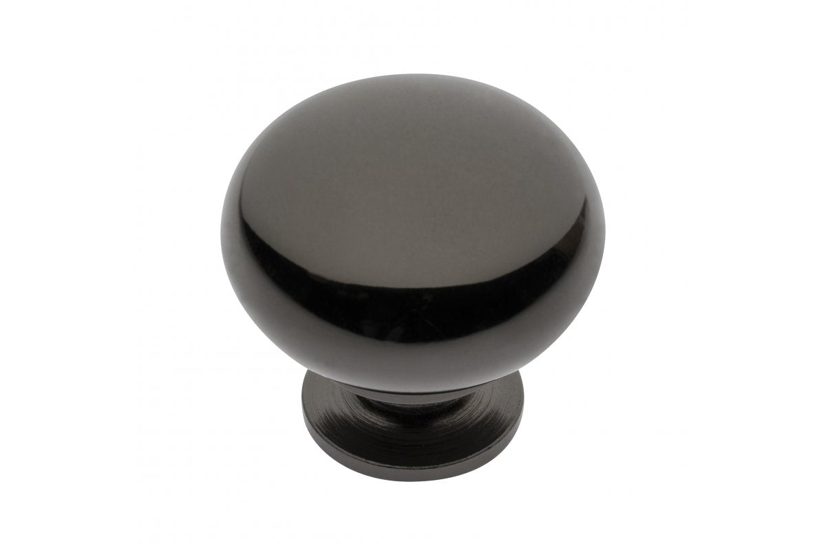 Pomo de acero BERGAMO cromo negro