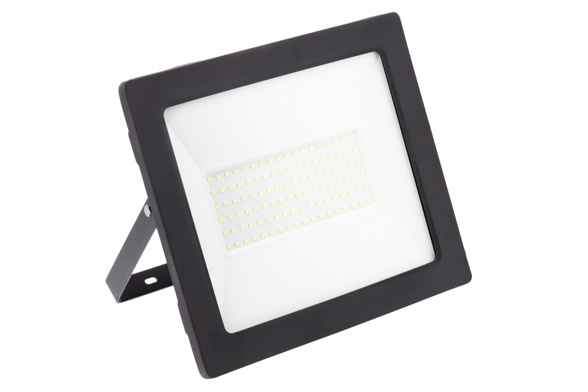 G-TECH LED floodlight 100W, 8000lm AC220-240V, 50/60 Hz, PF>0,9, RA>80, IP65, 120°, 6400K, black